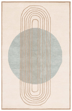 Safavieh Rodeo Drive Hand-tufted Area Rug: Elegant Geometric Design In Luxurious Wool & Cotton Blend Ivory ,Blue 80% Wool,20% Cotton Rd376a-5