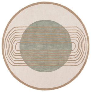 Safavieh Rodeo Drive Hand-tufted Area Rug: Elegant Geometric Design In Luxurious Wool & Cotton Blend Ivory ,Blue 80% Wool,20% Cotton Rd376a-5