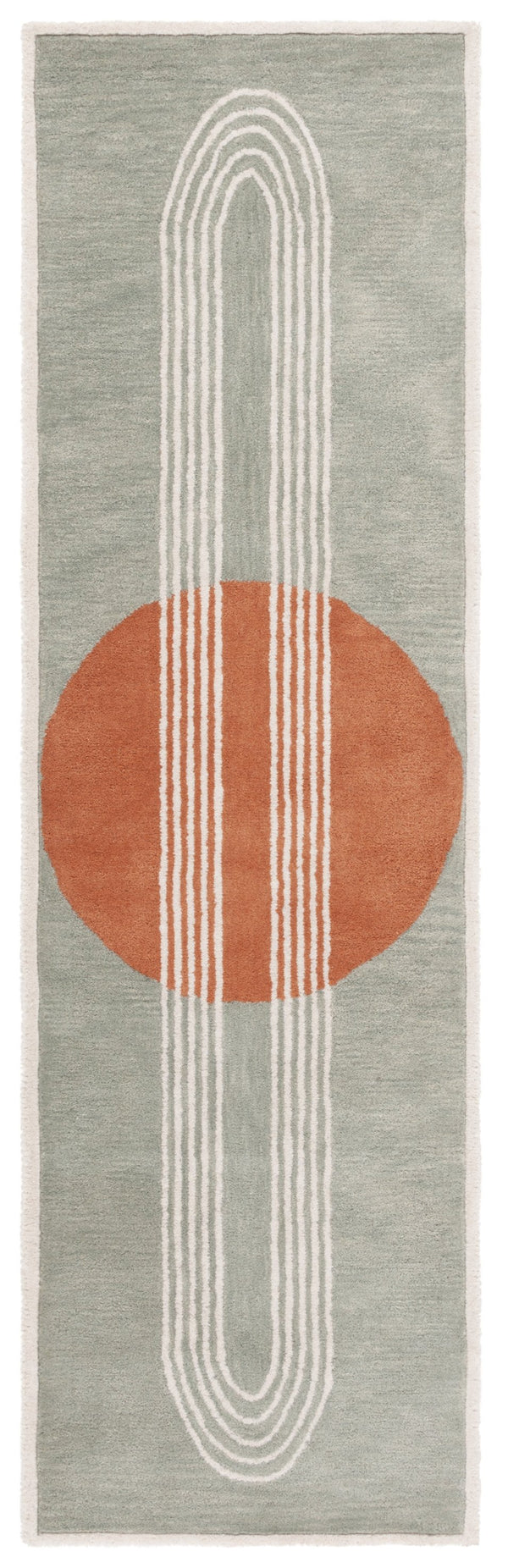 Safavieh Rodeo Drive Hand-tufted Area Rug: Elegant Geometric Design In Luxurious Wool & Cotton Blend Grey ,Rust 80% Wool,20% Cotton Rd376f-3