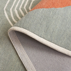 Safavieh Rodeo Drive Hand-tufted Area Rug: Elegant Geometric Design In Luxurious Wool & Cotton Blend Grey ,Rust 80% Wool,20% Cotton Rd376f-3