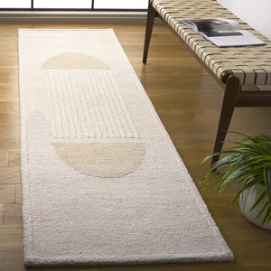 Safavieh Rodeo Handcrafted Area Rug - Luxurious Wool Blend With Textured Design For Modern Elegance In Decor Ivory ,Beige 80% Wool,20% Cotton Rd377a-4