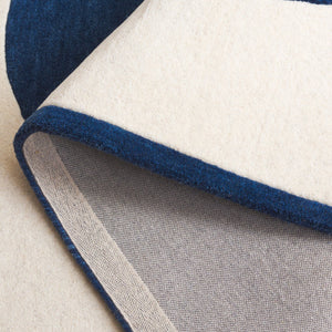 Safavieh Rodeo Handcrafted Area Rug - Luxurious Wool Blend With Textured Design For Modern Elegance In Decor Ivory ,Navy 80% Wool,20% Cotton Rd377n-6sq