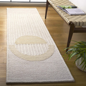 Safavieh Rodeo Elegant Hand-tufted Wool And Cotton Area Rug With Geometric Arch Motif For Modern Spaces Ivory ,Beige 80% Wool,20% Cotton Rd378a-8