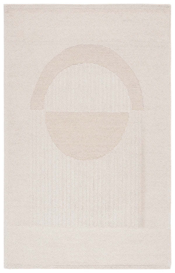 Safavieh Rodeo Elegant Hand-tufted Wool And Cotton Area Rug With Geometric Arch Motif For Modern Spaces Ivory ,Beige 80% Wool,20% Cotton Rd378a-8