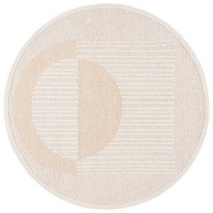 Safavieh Rodeo Elegant Hand-tufted Wool And Cotton Area Rug With Geometric Arch Motif For Modern Spaces Ivory ,Beige 80% Wool,20% Cotton Rd378a-8