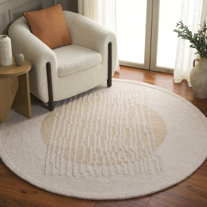 Safavieh Rodeo Modern Hand-tufted Area Rug - Luxurious Wool-cotton Blend With Sophisticated Geometric Design Ivory ,Beige 80% Wool,20% Cotton Rd379a-5