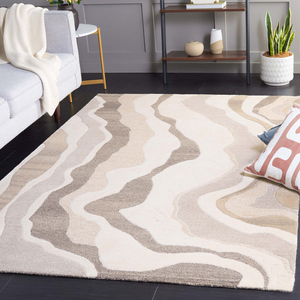 Safavieh Rodeo Drive 404f Ivory Grey Hand-tufted Wool Area Rug - Luxurious 6x9 Ft Modern Elegance For Any Room Ivory ,Grey Wool Rd404f-6