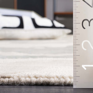 Safavieh Rodeo Hand Tufted Wool Area Rug - Elegant Abstract Design For Cozy Home Décor And Timeless Style Ivory ,Grey Wool Rd405f-8