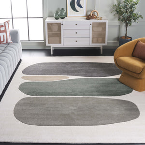 Safavieh Rodeo Luxury Hand-tufted Area Rug – Contemporary Abstract Design For Elegant Home Décor Ivory ,Green 80% Wool 20% Cotton Rd407y-8
