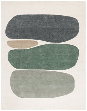 Safavieh Rodeo Luxury Hand-tufted Area Rug – Contemporary Abstract Design For Elegant Home Décor Ivory ,Green 80% Wool 20% Cotton Rd407y-8