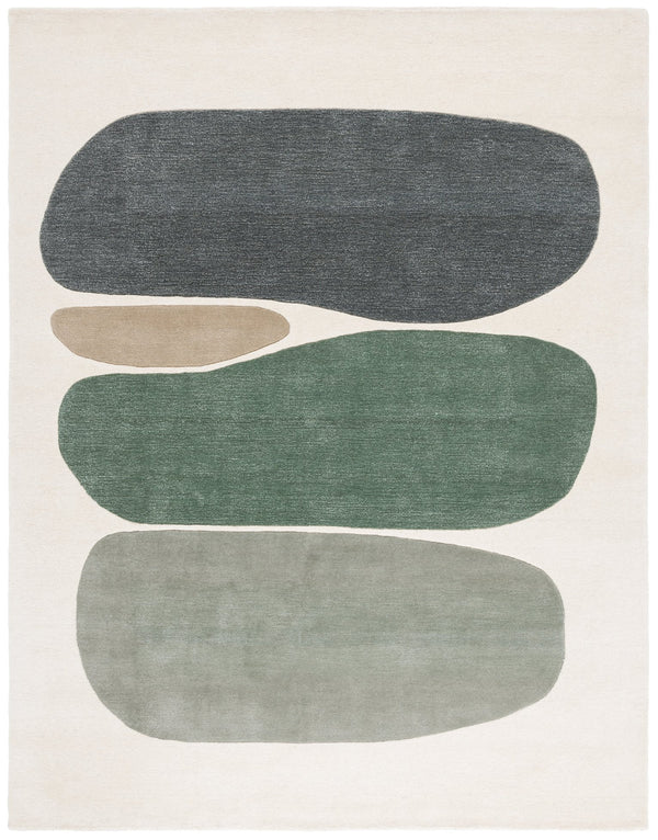 Safavieh Rodeo Luxury Hand-tufted Area Rug – Contemporary Abstract Design For Elegant Home Décor Ivory ,Green 80% Wool 20% Cotton Rd407y-8