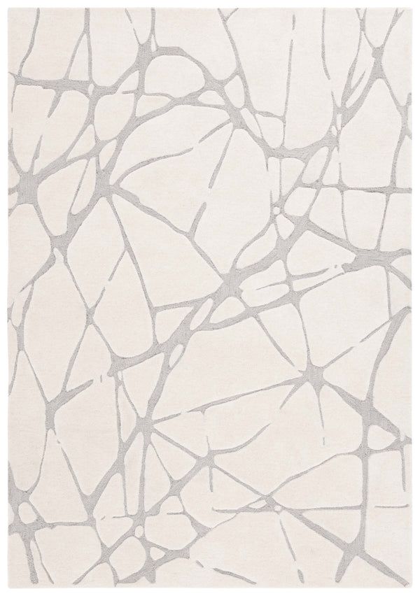 Safavieh Rodeo Handcrafted Area Rug - Timeless Elegance With Plush Comfort And Contemporary Artful Design Ivory ,Grey 80% Wool 20% Cotton Rd408f-8