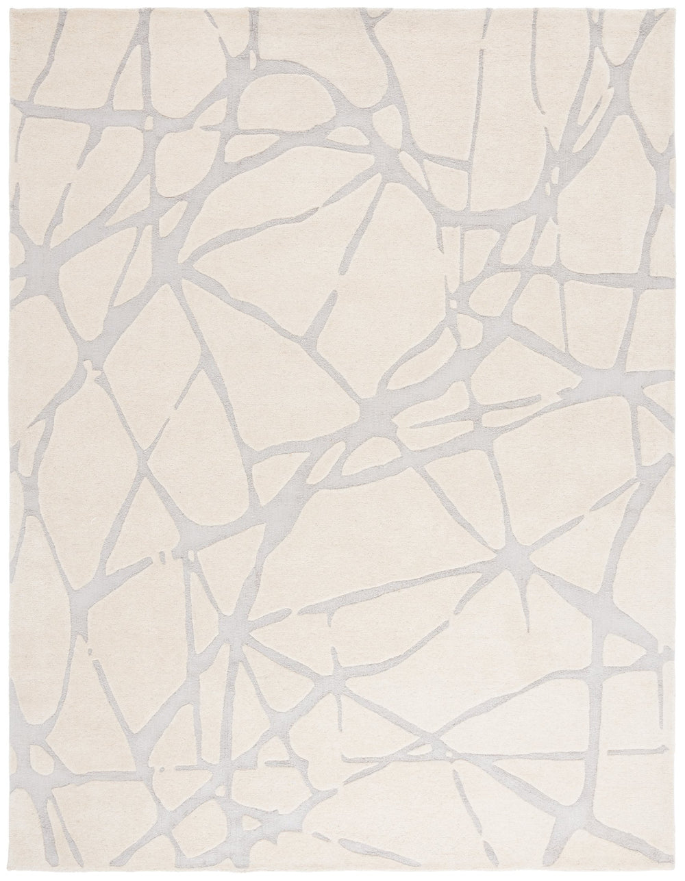 Safavieh Rodeo Handcrafted Area Rug - Timeless Elegance With Plush Comfort And Contemporary Artful Design Ivory ,Grey 80% Wool 20% Cotton Rd408f-8