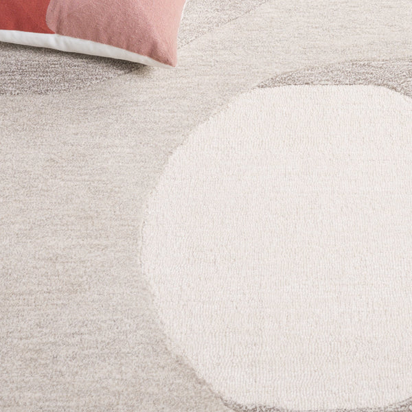 Safavieh Rodeo Handcrafted Area Rug - Luxurious Wool Blend In Elegant Abstract Design For Timeless Comfort Ivory ,Grey 80% Wool 20% Cotton Rd409f-6