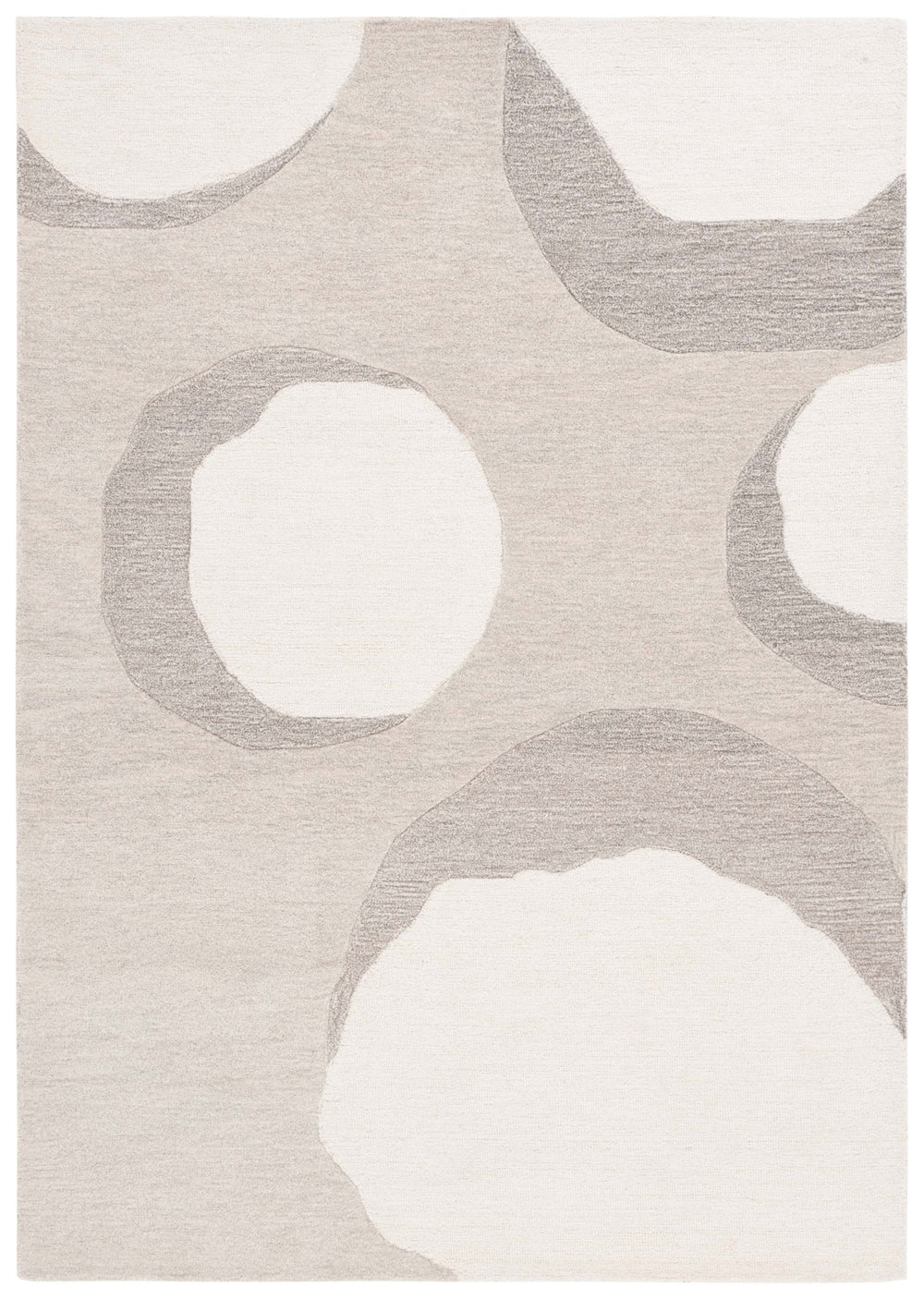 Safavieh Rodeo Handcrafted Area Rug - Luxurious Wool Blend In Elegant Abstract Design For Timeless Comfort Ivory ,Grey 80% Wool 20% Cotton Rd409f-6