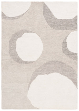 Safavieh Rodeo Handcrafted Area Rug - Luxurious Wool Blend In Elegant Abstract Design For Timeless Comfort Ivory ,Grey 80% Wool 20% Cotton Rd409f-6
