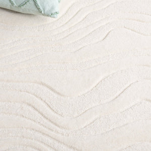 Safavieh Rodeo Drive Hand Tufted Wool Area Rug with Plush Wave Pattern for Living Rooms Off-White 10'-0" x 14'-0" RD451A-10