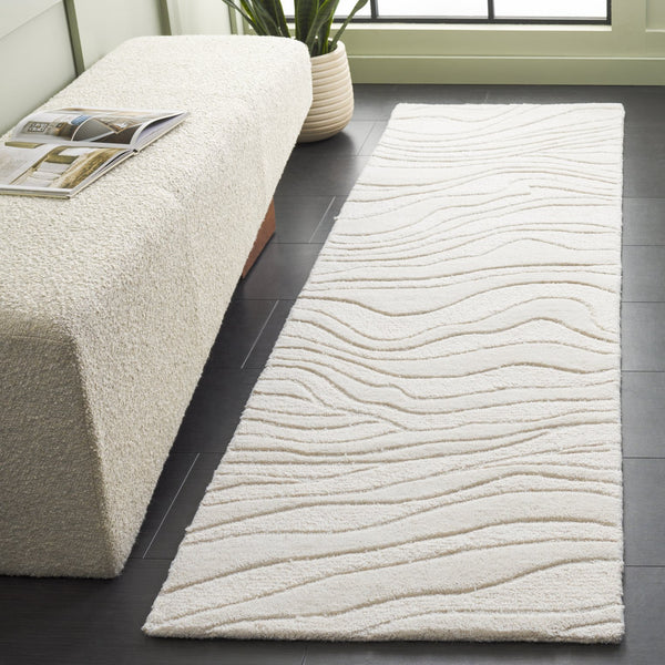 Safavieh Rodeo Hand-tufted Runner Rug - Luxurious Wool & Cotton Blend, Modern Design For Elegant Spaces Ivory 80% Wool,20% Cotton Rd451a-28