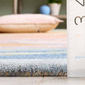 Safavieh Rodeo Drive Hand Tufted Wool Area Rug with Plush Wave Pattern for Living Rooms Blue 2'-3" x 4'-0" RD451M-24