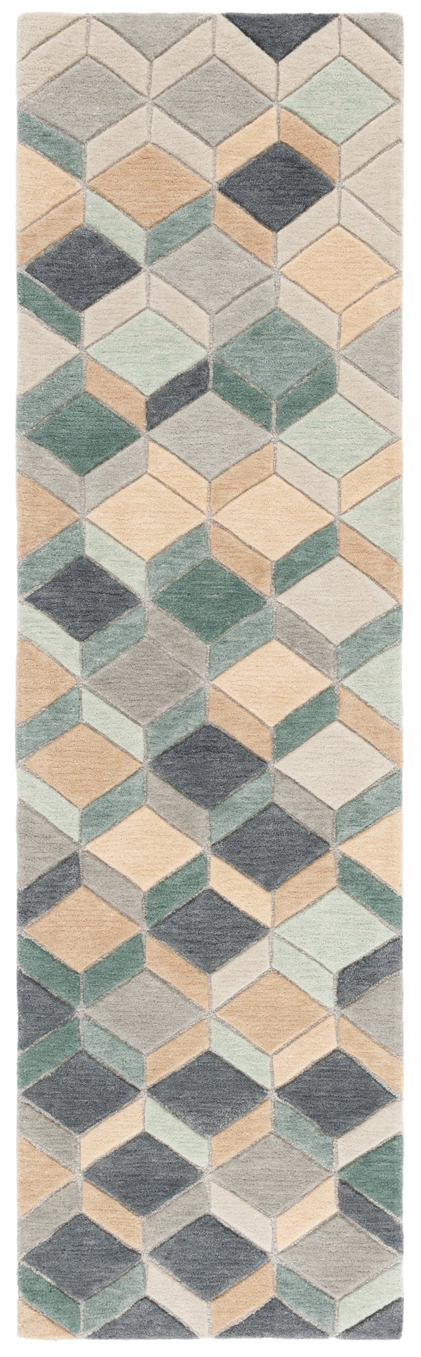 Safavieh Rodeo Drive Area Rug - Luxurious Hand-tufted Design In Elegant Beige And Grey Hexagonal Pattern Beige ,Grey 80% Wool,20% Cotton Rd452b-4