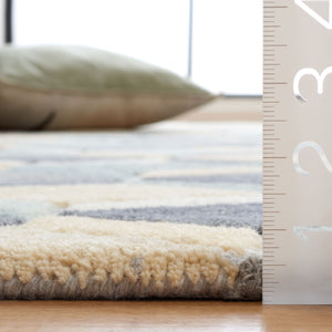 Safavieh Rodeo Drive Area Rug - Luxurious Hand-tufted Design In Elegant Beige And Grey Hexagonal Pattern Beige ,Grey 80% Wool,20% Cotton Rd452b-4