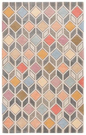 Safavieh Rodeo Hand-tufted Area Rug - Modern Lattice Design In Muted Colors For A Cozy, Stylish Home Grey ,Beige 80% Wool,20% Cotton Rd453f-28