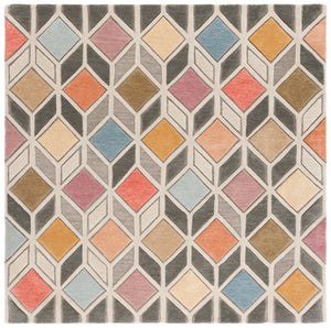 Safavieh Rodeo Hand-tufted Area Rug - Modern Lattice Design In Muted Colors For A Cozy, Stylish Home Grey ,Beige 80% Wool,20% Cotton Rd453f-28