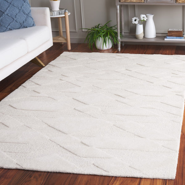 Safavieh Rodeo Hand-tufted Ivory Modern Area Rug - Sophisticated Geometric Design For Stylish Interiors Ivory 80% Wool,20% Cotton Rd454a-3
