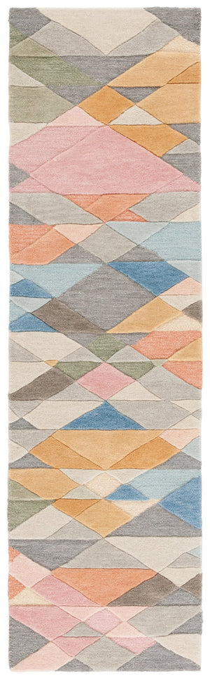 Safavieh Rodeo Contemporary Round Rug In Grey Blush — Hand-Tufted Wool-Cotton Blend For Cozy Elegance 7'-0" x 7'-0" RD454F-7R