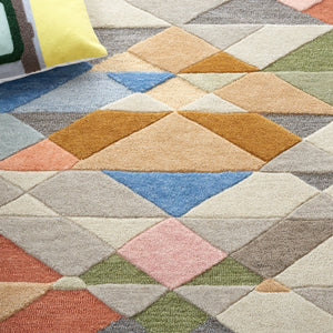 Safavieh Rodeo Drive Handcrafted Runner Area Rug – Luxurious Modern Design With Geometric Patterns And Softness Grey ,Blush 80% Wool,20% Cotton Rd454f-5