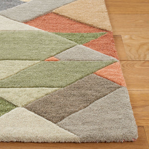 Safavieh Rodeo Drive Handcrafted Runner Area Rug – Luxurious Modern Design With Geometric Patterns And Softness Grey ,Blush 80% Wool,20% Cotton Rd454f-5