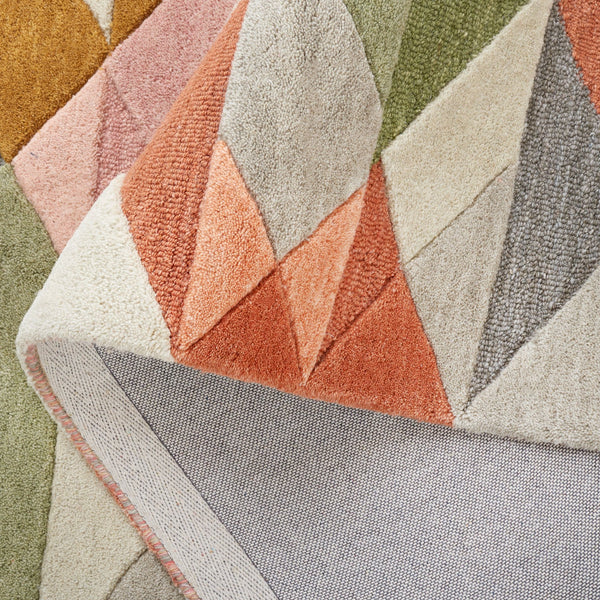 Safavieh Rodeo Drive Handcrafted Runner Area Rug – Luxurious Modern Design With Geometric Patterns And Softness Grey ,Blush 80% Wool,20% Cotton Rd454f-5