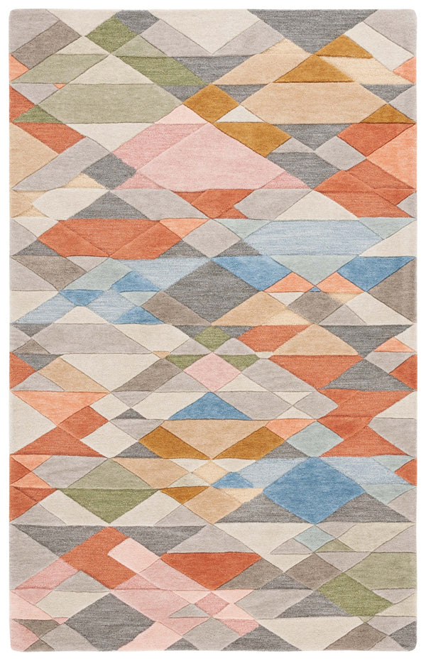 Safavieh Rodeo Drive Handcrafted Runner Area Rug – Luxurious Modern Design With Geometric Patterns And Softness Grey ,Blush 80% Wool,20% Cotton Rd454f-5