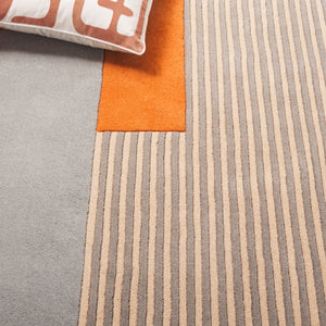 Safavieh Rodeo Stunning Hand-tufted Area Rug - Vibrant Colors, Authentic Indian Craftsmanship, 3/8" Height Blue ,Orange 90% Wool 10% Cotton Rd475b-6