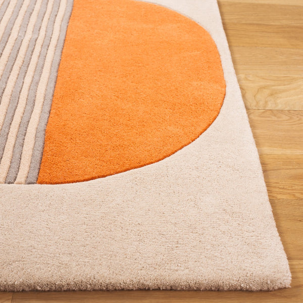 Safavieh Rodeo Stunning Hand-tufted Area Rug - Vibrant Colors, Authentic Indian Craftsmanship, 3/8" Height Blue ,Orange 90% Wool 10% Cotton Rd475b-6