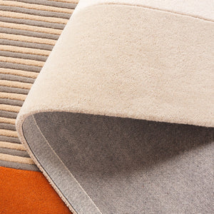 Safavieh Rodeo Stunning Hand-tufted Area Rug - Vibrant Colors, Authentic Indian Craftsmanship, 3/8" Height Blue ,Orange 90% Wool 10% Cotton Rd475b-6