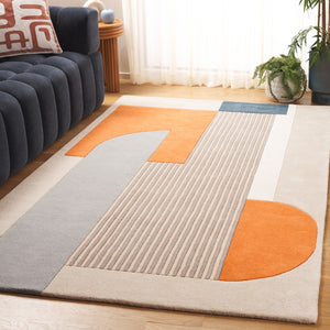 Safavieh Rodeo Stunning Hand-tufted Area Rug - Vibrant Colors, Authentic Indian Craftsmanship, 3/8" Height Blue ,Orange 90% Wool 10% Cotton Rd475b-6