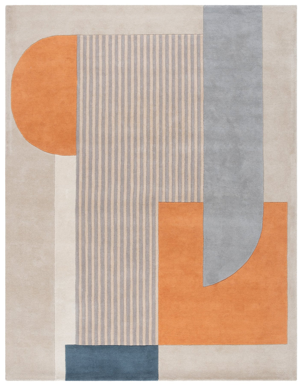 Safavieh Rodeo Drive Area Rug - Hand-tufted 90% Wool & Cotton, Vibrant Colors, Durable Comfort For Home Decor Blue ,Orange 90% Wool 10% Cotton Rd475b-8