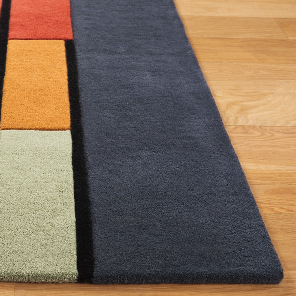 Safavieh Rodeo Drive Area Rug - Hand Tufted Wool Blend With Bold Geometric Design For Elegant Home Décor Ivory ,Green 90% Wool 10% Cotton Rd476a-6