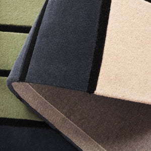 Safavieh Rodeo Drive Area Rug - Handcrafted Modern Art Design With Abstract Geometric Pattern For Elegance Ivory ,Green 90% Wool 10% Cotton Rd476a-5