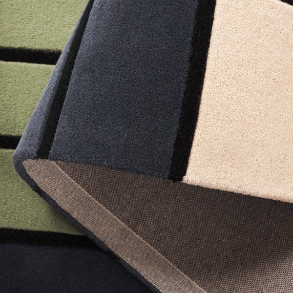 Safavieh Rodeo Drive Area Rug - Handcrafted Modern Art Design With Abstract Geometric Pattern For Elegance Ivory ,Green 90% Wool 10% Cotton Rd476a-5