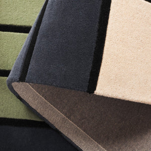 Safavieh Rodeo Drive Area Rug - Hand Tufted Wool Blend With Bold Geometric Design For Elegant Home Décor Ivory ,Green 90% Wool 10% Cotton Rd476a-6