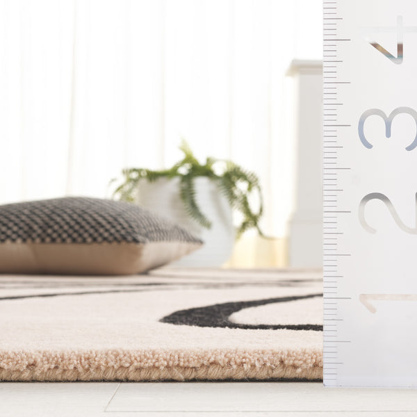 Safavieh Rodeo Elegant Hand-tufted Area Rug - Luxurious Wool & Cotton Blend For Timeless Home Decor Style Ivory ,Black 90% Wool 10% Cotton Rd477z-5