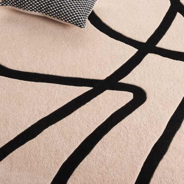 Safavieh Rodeo Elegant Hand-tufted Area Rug - Luxurious Wool & Cotton Blend For Timeless Home Decor Style Ivory ,Black 90% Wool 10% Cotton Rd477z-5