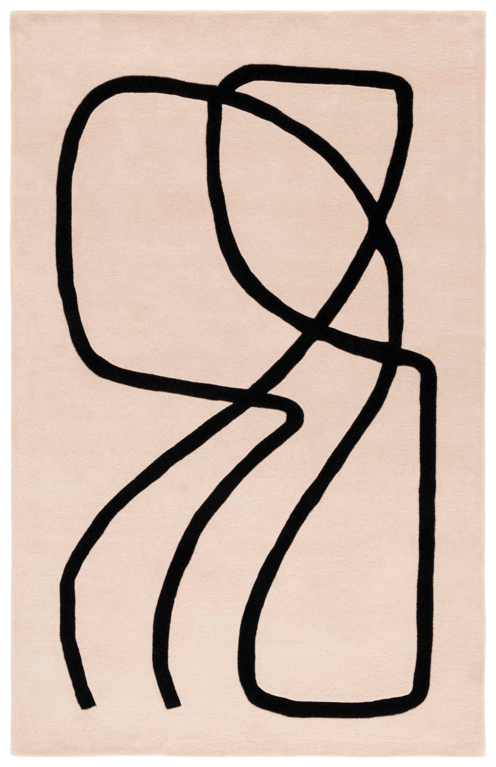 Safavieh Rodeo Elegant Hand-tufted Area Rug - Luxurious Wool & Cotton Blend For Timeless Home Decor Style Ivory ,Black 90% Wool 10% Cotton Rd477z-5