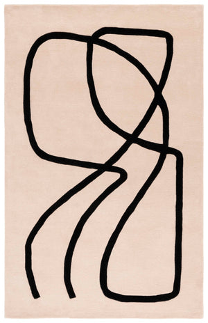 Safavieh Rodeo Striking Handcrafted Area Rug With Abstract Design - Luxurious Wool & Cotton Blend For Elegance Ivory ,Black 90% Wool 10% Cotton Rd477z-6