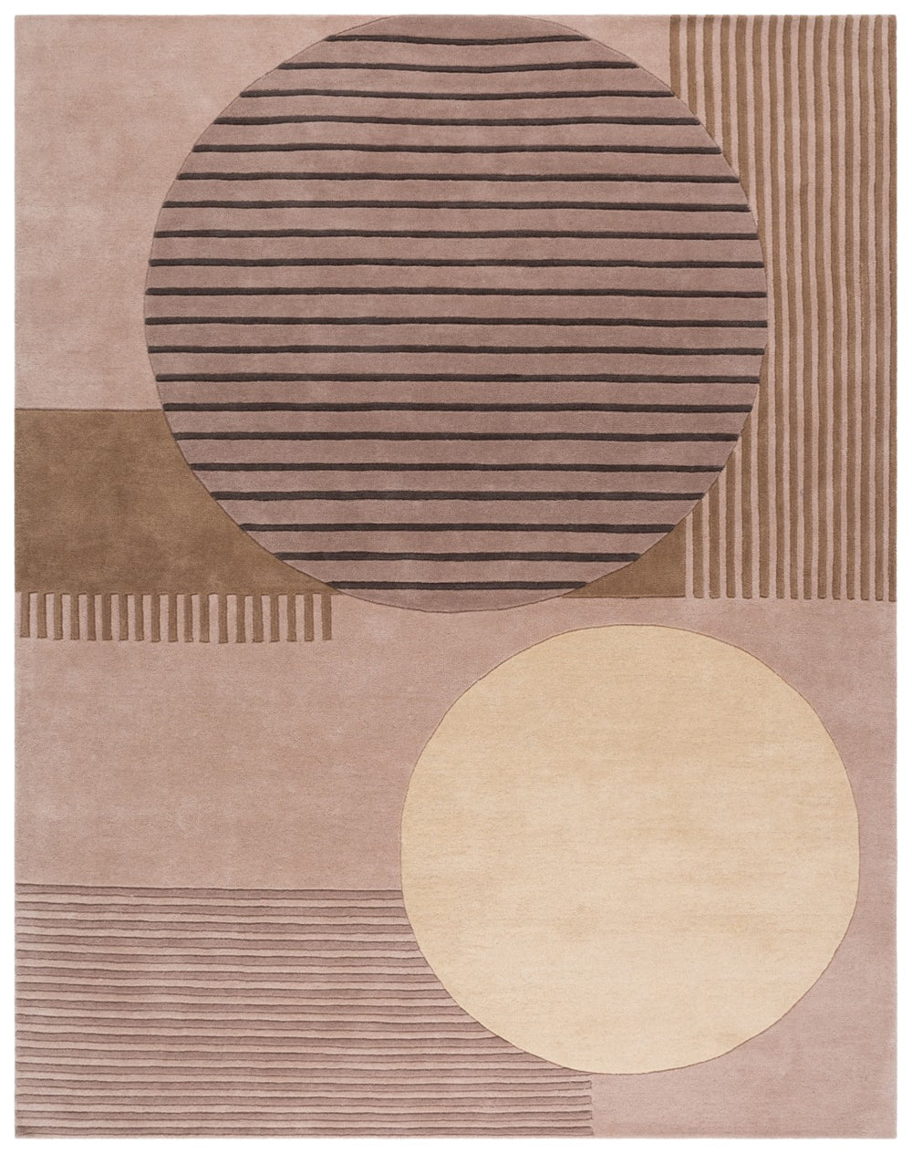 Safavieh Rodeo Drive Handcrafted Area Rug – Luxurious Wool Blend With Timeless Elegance For Home Decor Beige ,Black 90% Wool 10% Cotton Rd478b-6