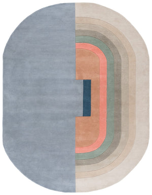 Safavieh Rodeo Drive Area Rug - Hand-tufted Elegance In Rich Colors, Perfect For Sophisticated Spaces Blue ,Ivory 90% Wool 10% Cotton Rd480m-5ov