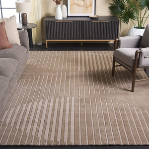 Safavieh Rodeo Hand-Tufted Beige Wool Rug With Geometric-Modern Design — Durable, Plush, Artisanal Comfort For Rooms 8'-0" x 10'-0" RD481B-8