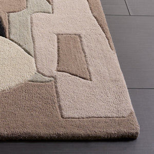 Safavieh Rodeo Hand-Tufted Grey Ivory Area Rug — Minimalist Wool-Cotton Blend, Low-Profile Elegance For Rooms 8'-0" x 10'-0" RD482F-8